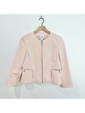 Akris Punto Exclusive Saks Blazer Jacket Pink Zipper size 6
